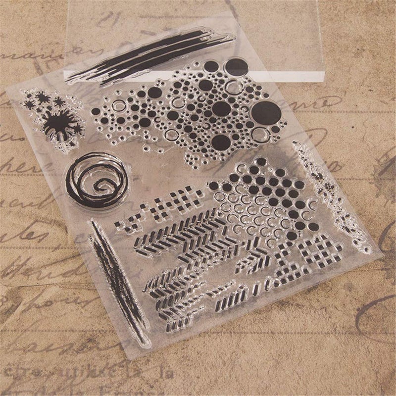 arriettycraft Ink Marks Circle Dots Clear Stamps for Card Making and Journaling, Honeycomb spot Rubber Stamps for Journals Scrapbooking Albums Paper Crafts Decoration-A1336 - Image 4